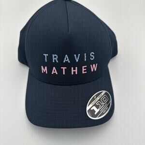 Travis Mathew Golf Hat Cap Snapback 110 Flex Fit Firework Float Red White Blue